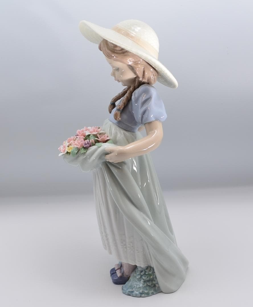 豊かな花かご　＃6756　★リヤドロ　スペイン　光沢仕上げ　絶版　ヴィンテージ