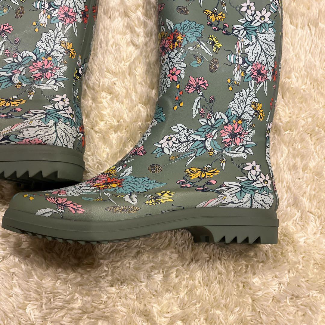 新品タグ付き PAUL & JOE AIGLEコラボ 花柄長靴 レインシューズ