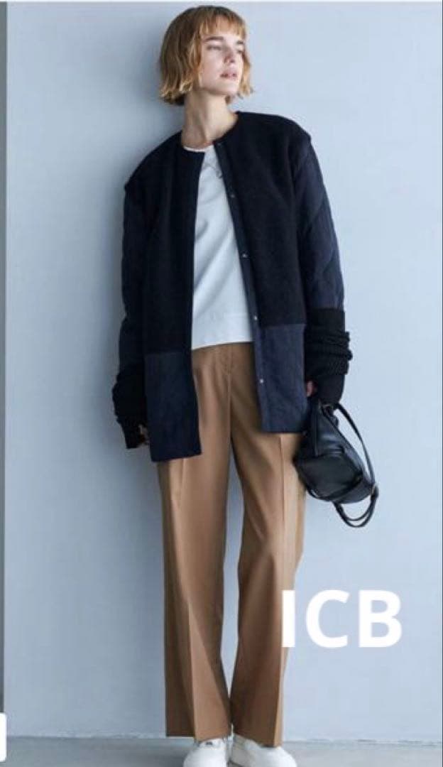 【リバーシブル着用可能】 リバーシブルキルト ミドル丈コート