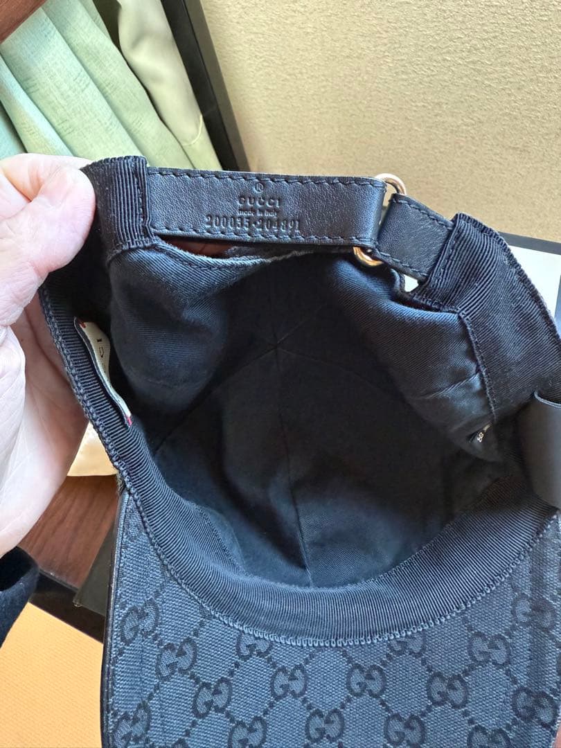 Gucci ブラック ベースボールキャップ M 58