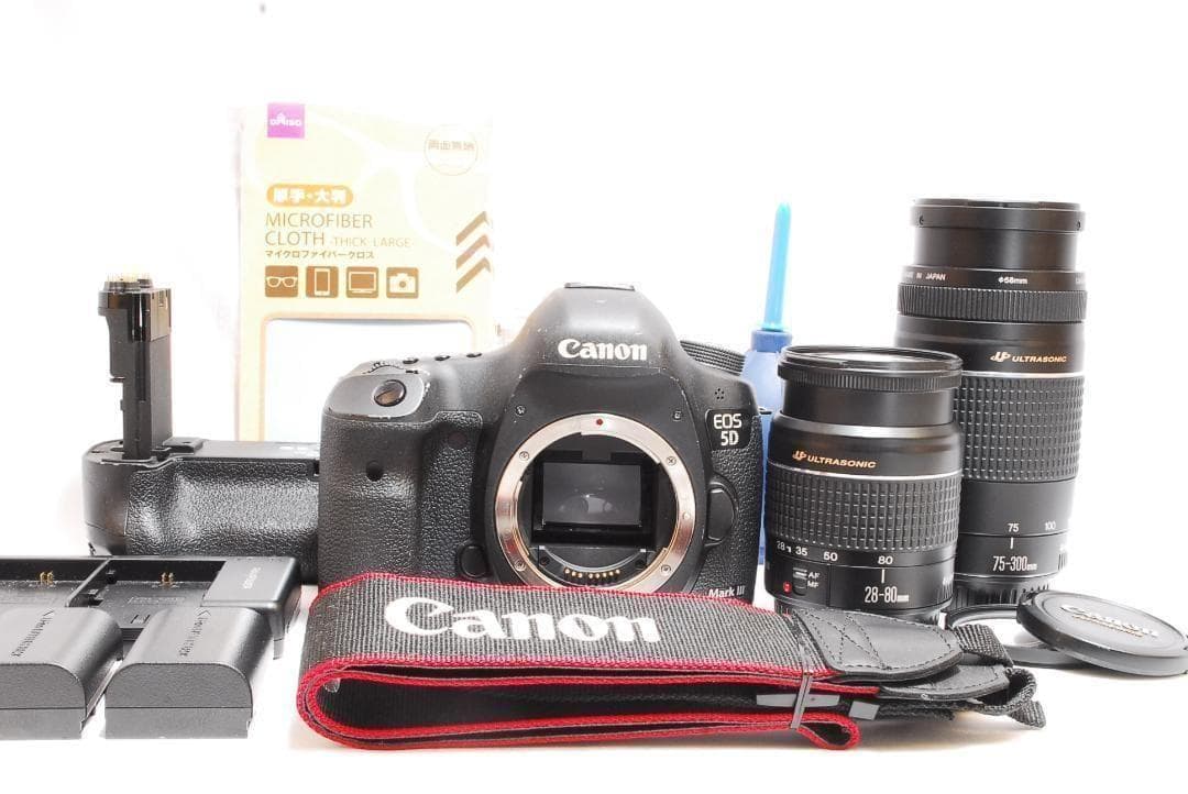 バッテリーグリップつき✨Canon EOS 5D MarkⅢ✨超望遠ダブルレンズ