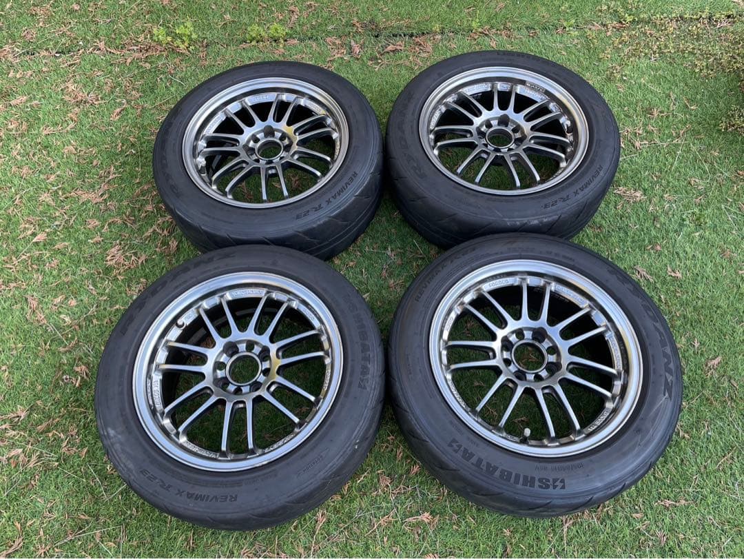 RAYS RE30 15インチ 7J+28 195/55R15 シバタイヤ付