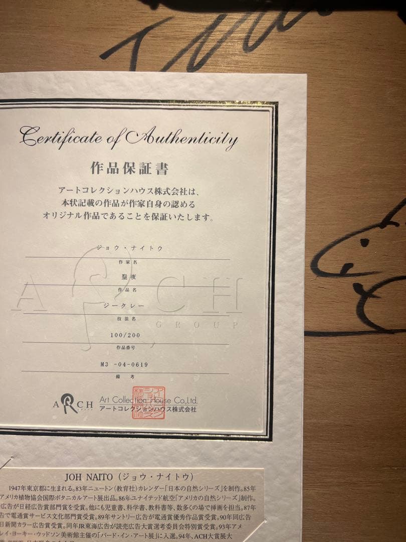 他の方発送✖︎ジョウナイトウ　【聖夜】　保証書あり　ジークレー