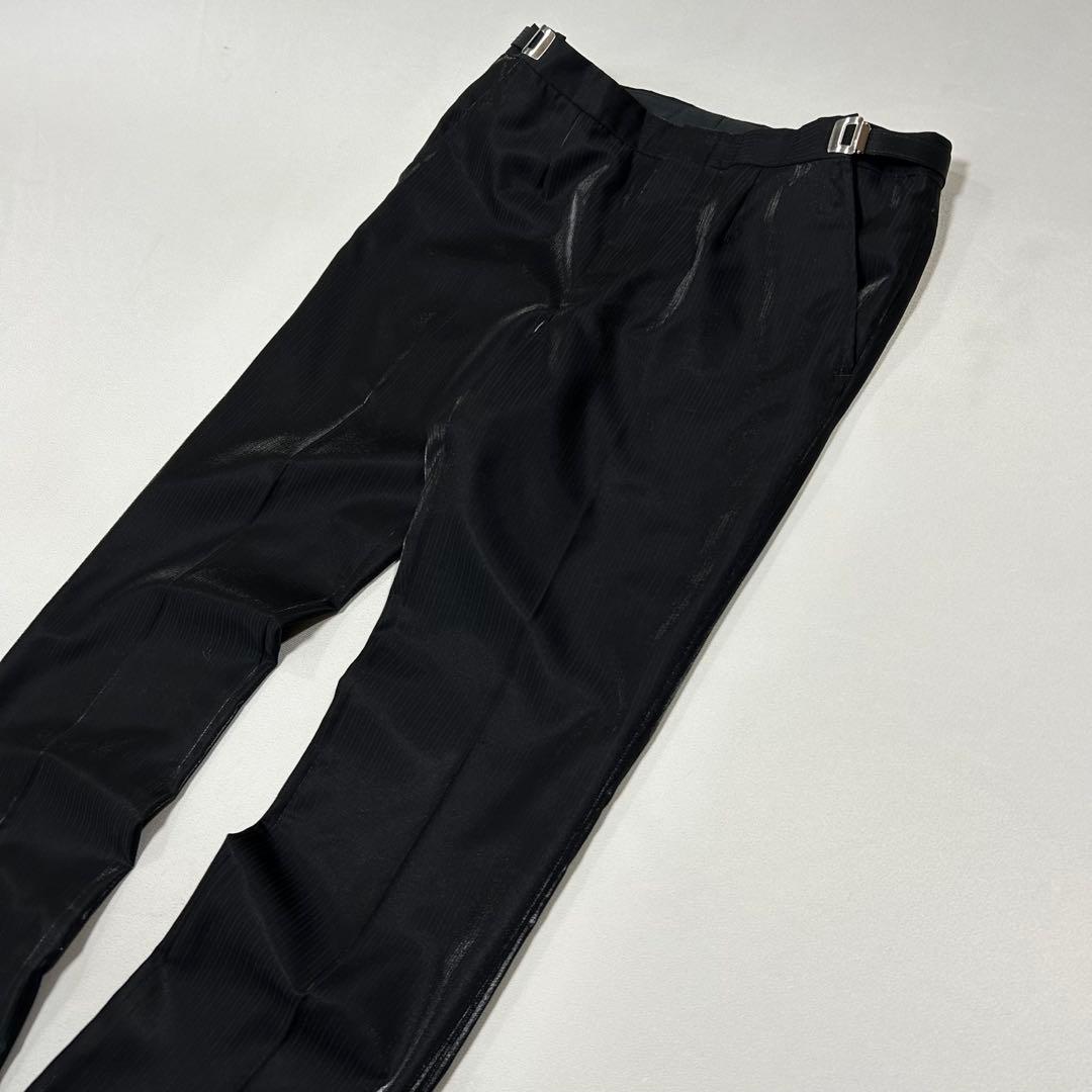 90s イタリア製 セットアップ スーツ ウール テーラードジャケット 艶 光沢