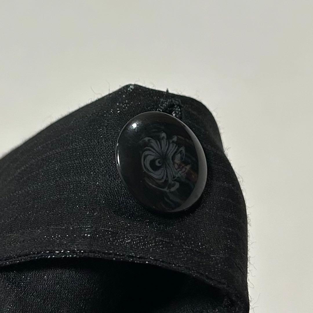 90s イタリア製 セットアップ スーツ ウール テーラードジャケット 艶 光沢