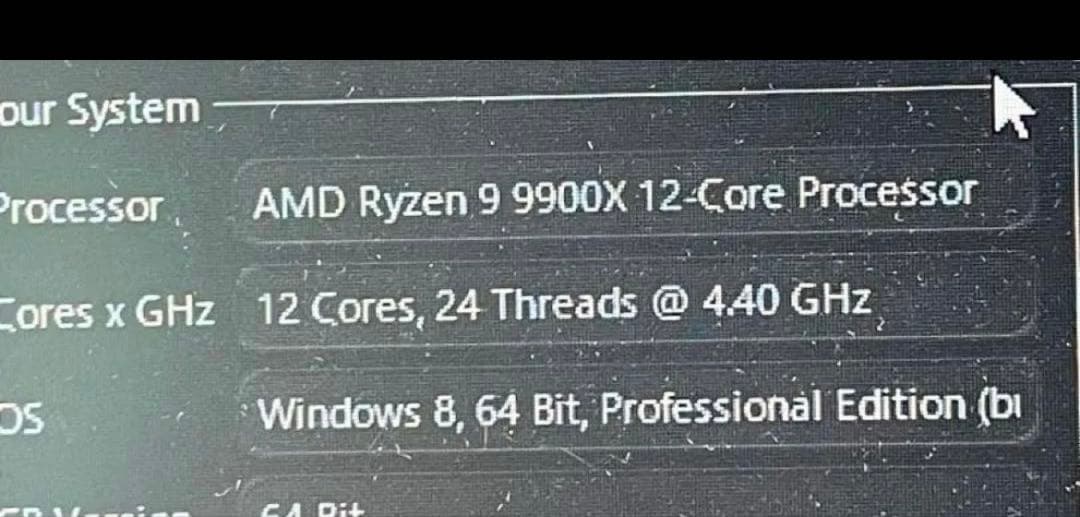 AMD Ryzen 9 9900X 動作品