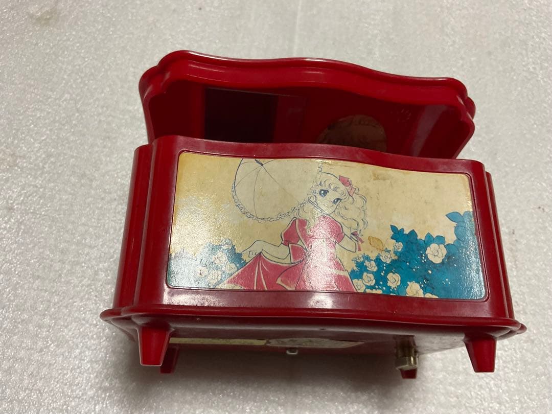 ポピー／キャンディキャンディオルゴール宝箱。プラスチック製【汚れあり】。