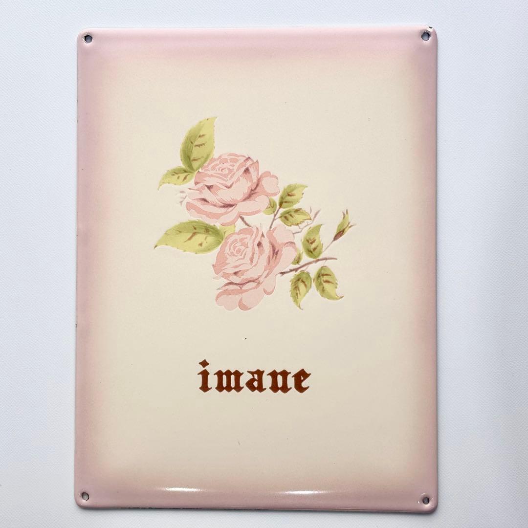 希少！入手困難品！イマン ダイアナローズ ホーロー サインプレート