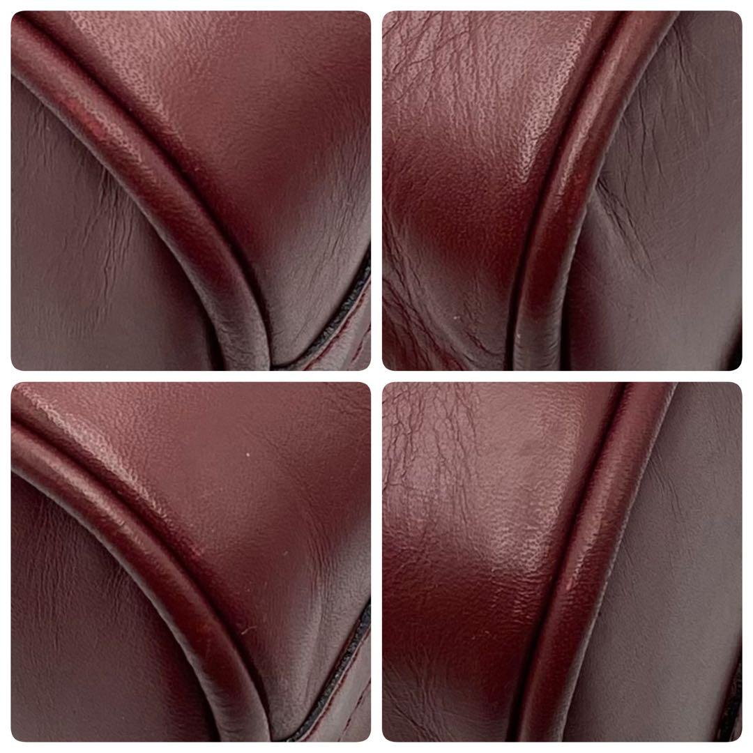 希少 Cartier レザー ハンドバッグ ボストンバッグ Vintage 本革