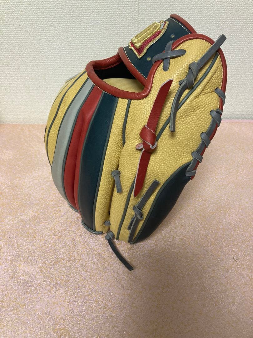 Wilson 軟式グローブ M型 レッド/イエロー/ブルー　87型　未使用