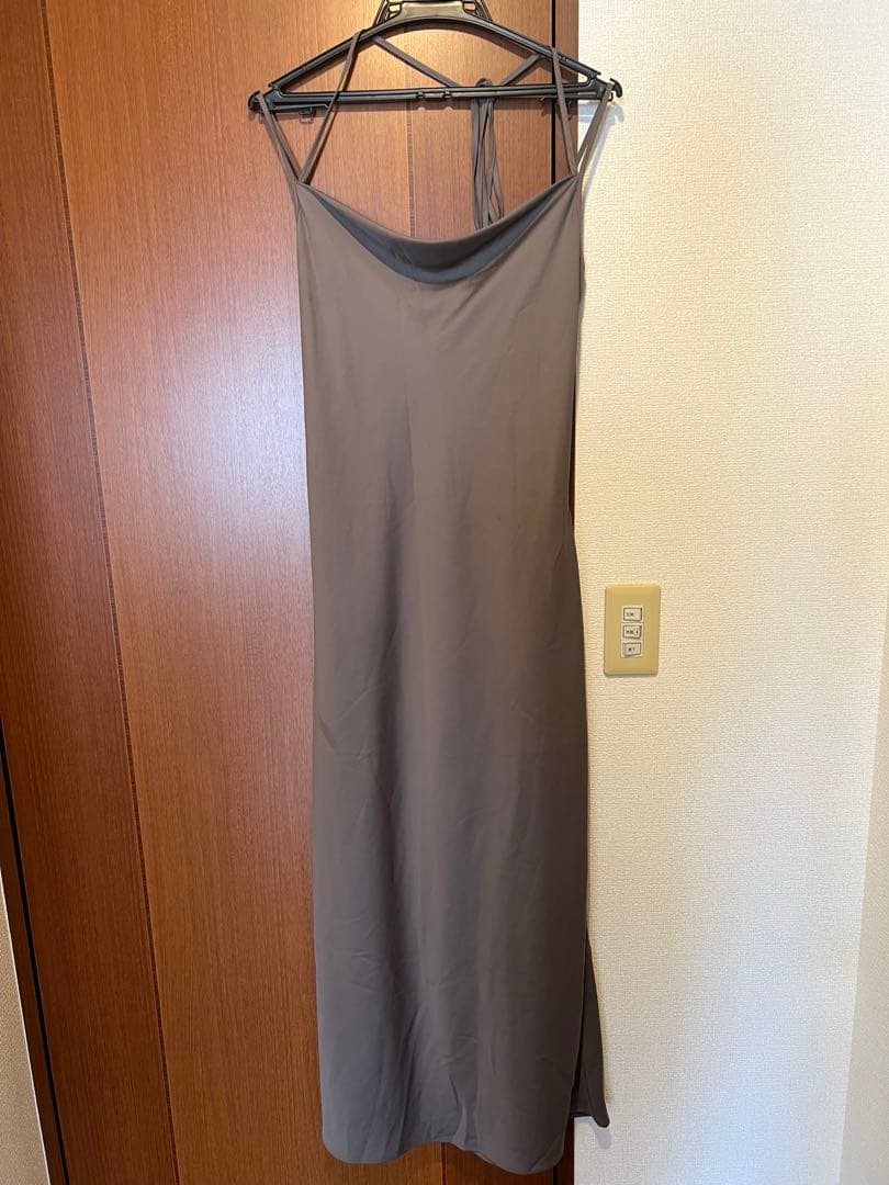 SNIDEL ブラウン キャミロングワンピース　ニットセット