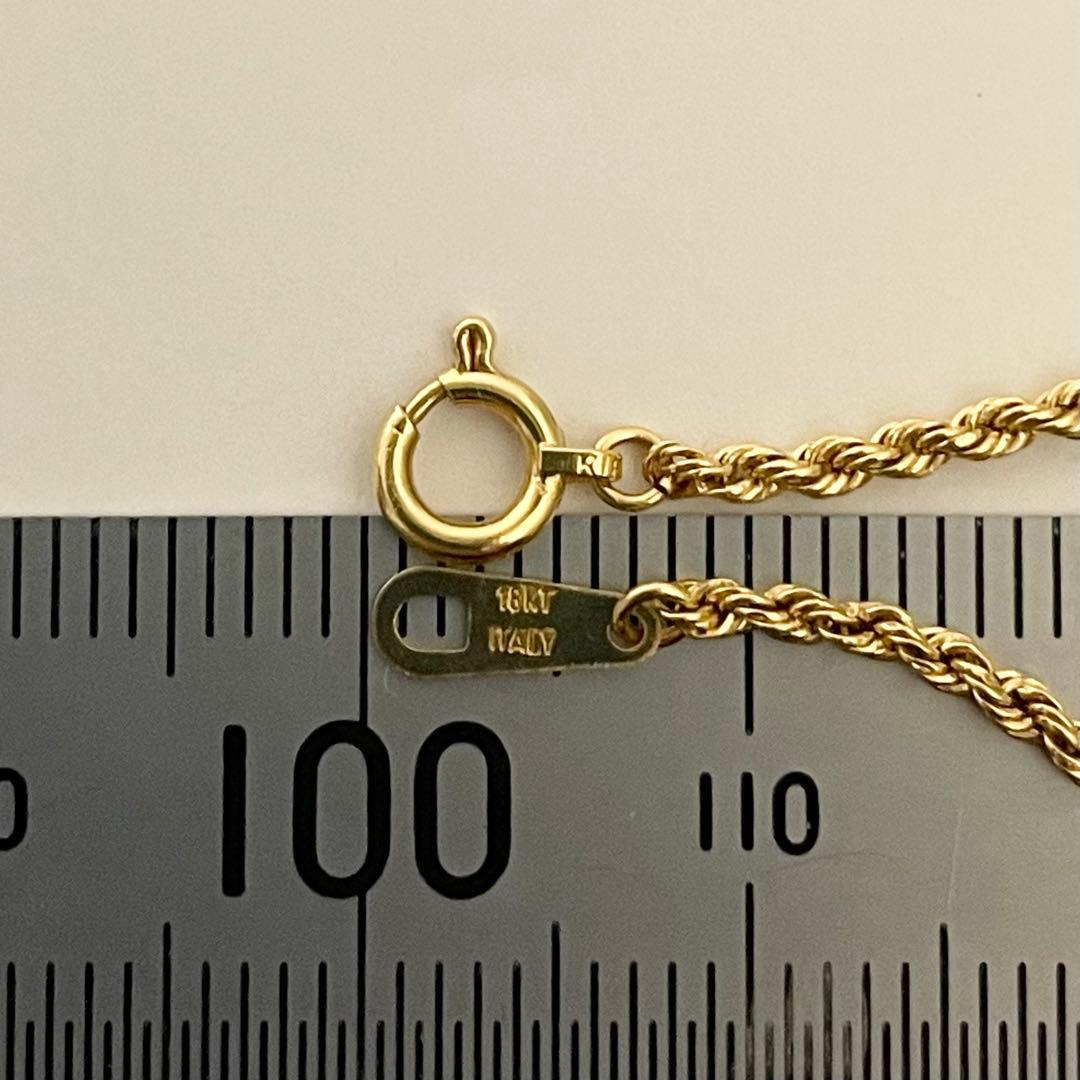 K18イエローゴールド ロープチェーン ネックレス 48cm