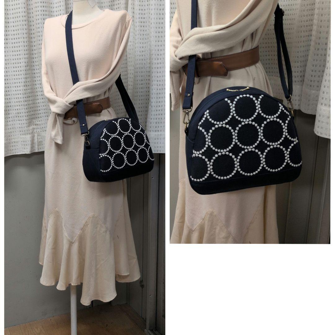 ミナペルホネン　ハンドメイド　バッグ　ショルダー　タンバリン