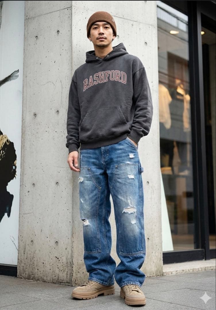 スパム　359 Carhartt ダブルニー デニムB06 フェード極上
