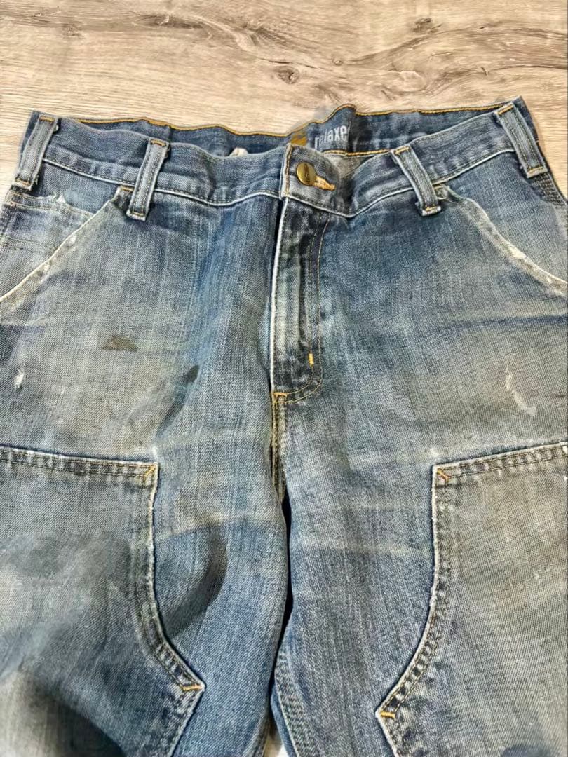スパム　359 Carhartt ダブルニー デニムB06 フェード極上