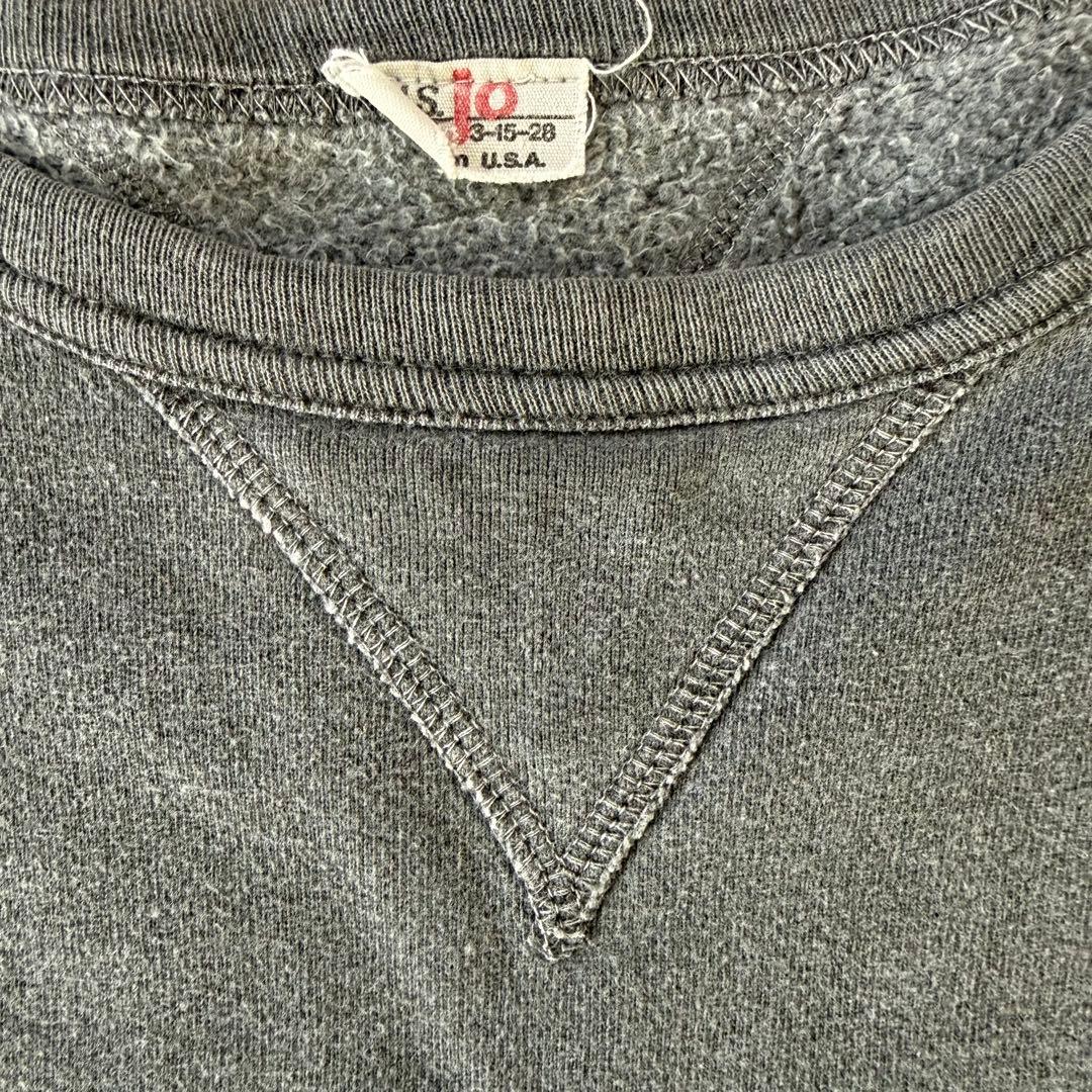 オ*ア様 希少 50s はめ込み両V ヴィンテージスウェット XL相当 スミクロ