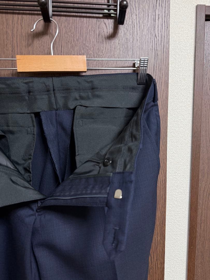 AB5新品未使用！高級ニュージーランドウール100%ネイビーシングルスーツ！