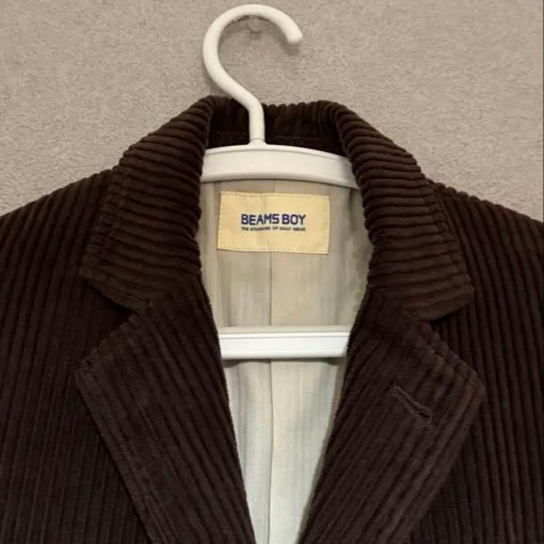 BEAMS BOY ブラウン コーデュロイ テーラードジャケット
