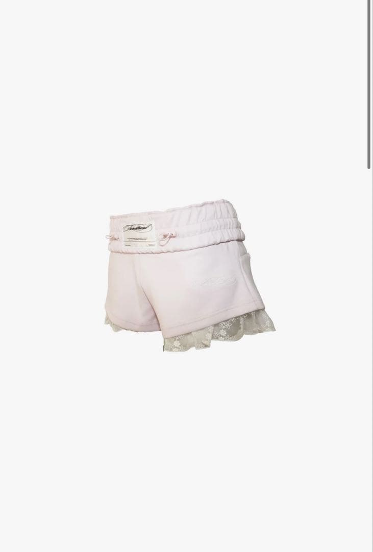 パンツ theredthread S jersey shorts lace pink