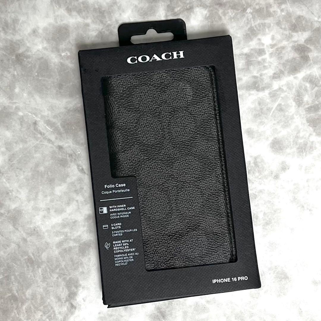 ◆新品 COACH コーチ iPhone16Pro フォリオ ケース 手帳型◆