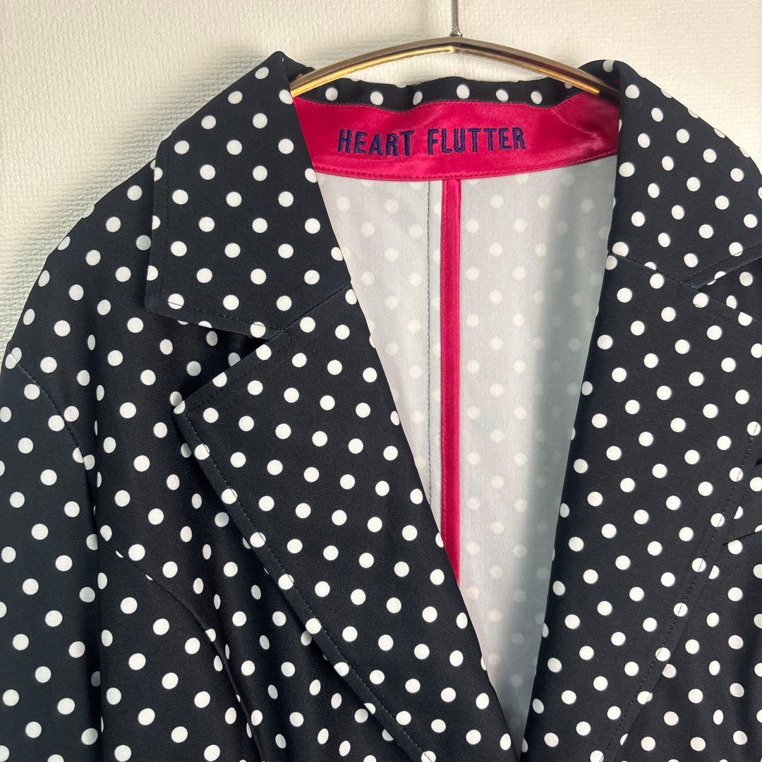 美品 レジィーナロマンティコ ドット柄 テーラードジャケット パールボタン 38