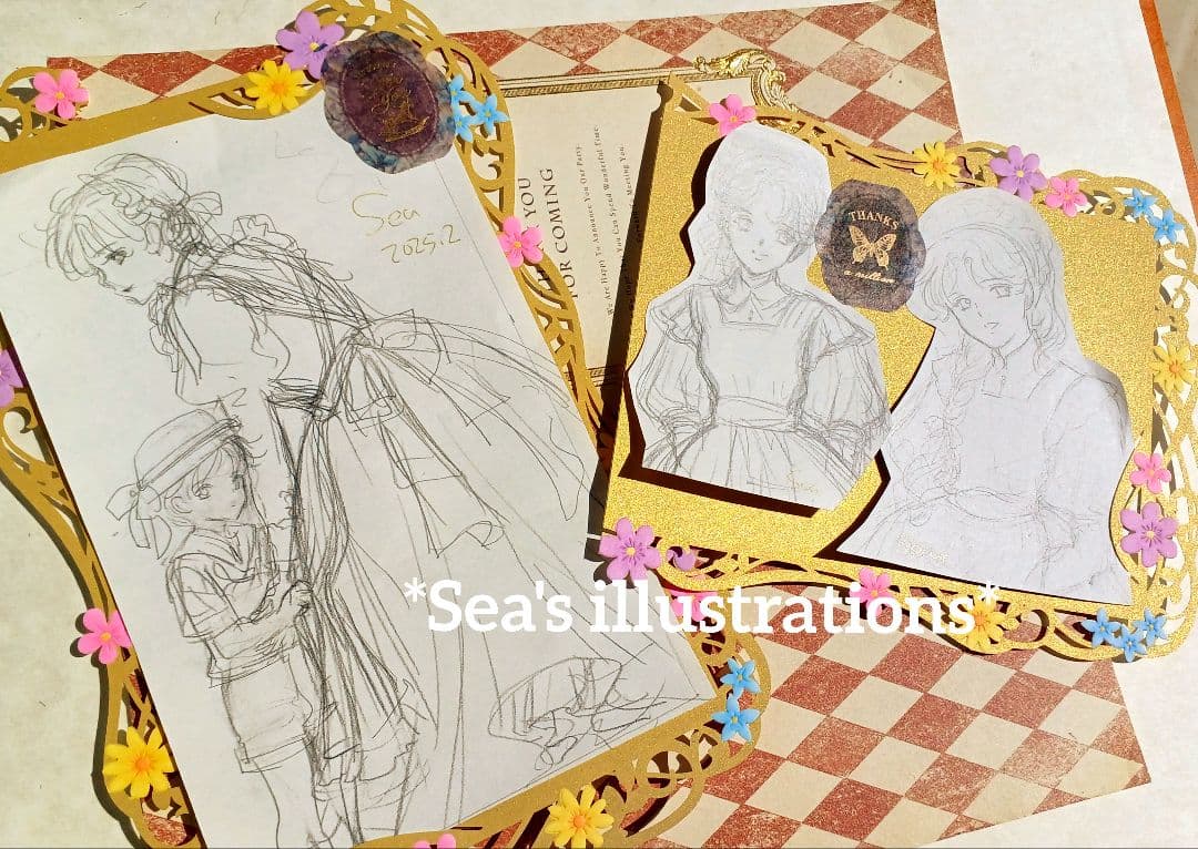 ◇金色の午後◇手描きイラスト