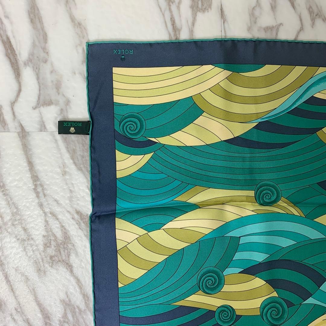 希少 ROLEX スカーフ 大判 フランス製 シルク100% 非売品 美品 王冠