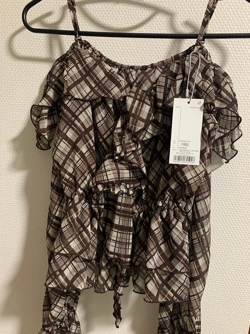 【MOUSSY】 LIMITED 2WAY RUFFLE BLOUSE