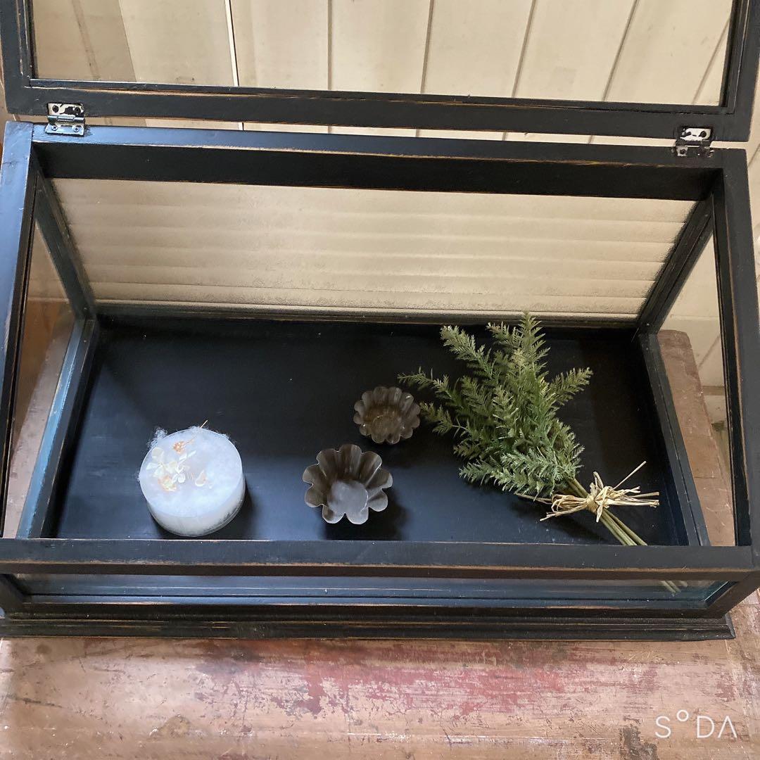 フランスアンティークガラスケース　アクセサリーケース　ディスプレイケース