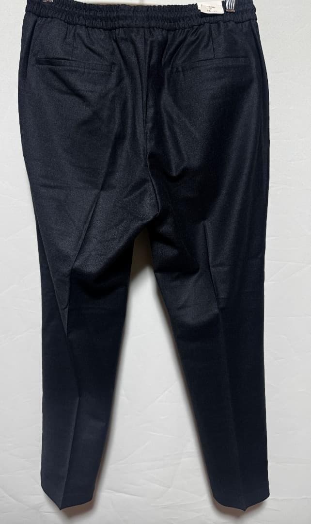 ブリリア1949 ヴァージンウールストレッチ1プリーツテーパードイージーパンツ