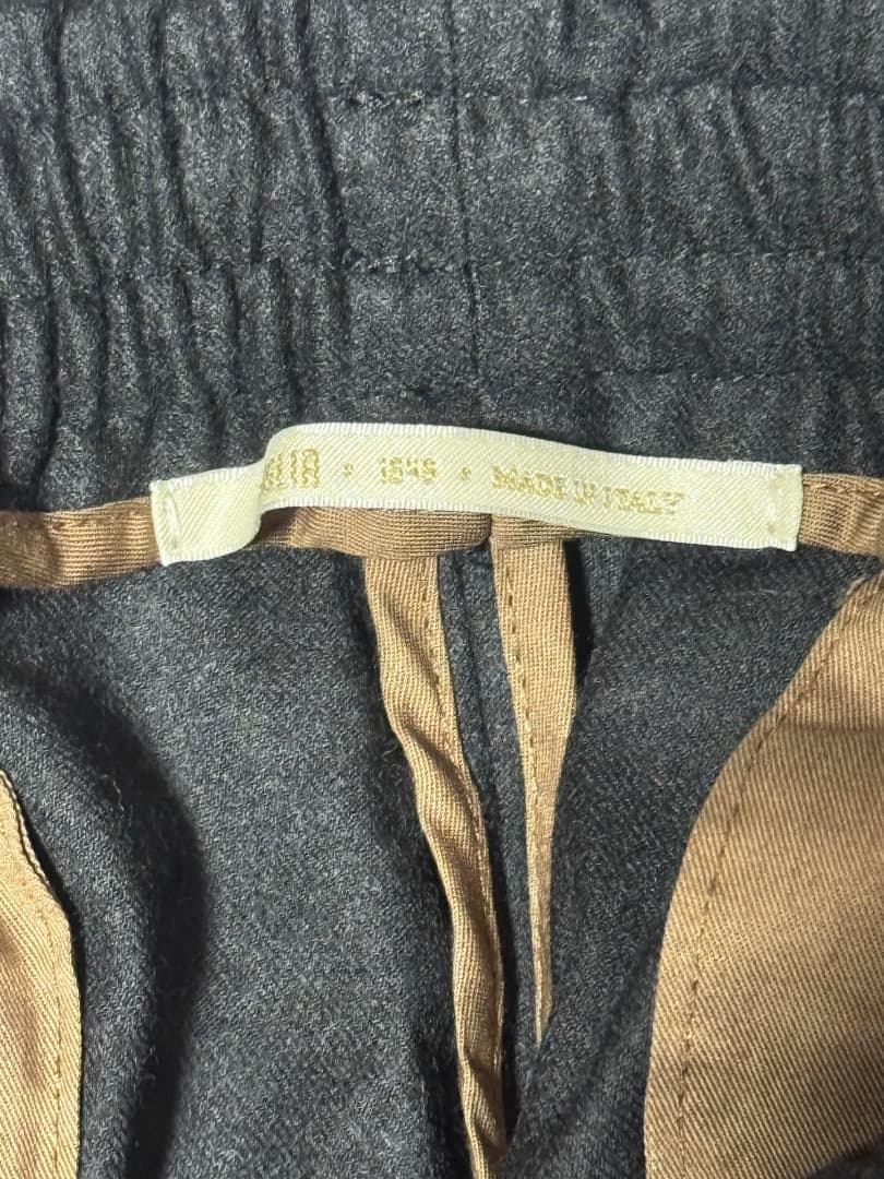 ブリリア1949 ヴァージンウールストレッチ1プリーツテーパードイージーパンツ