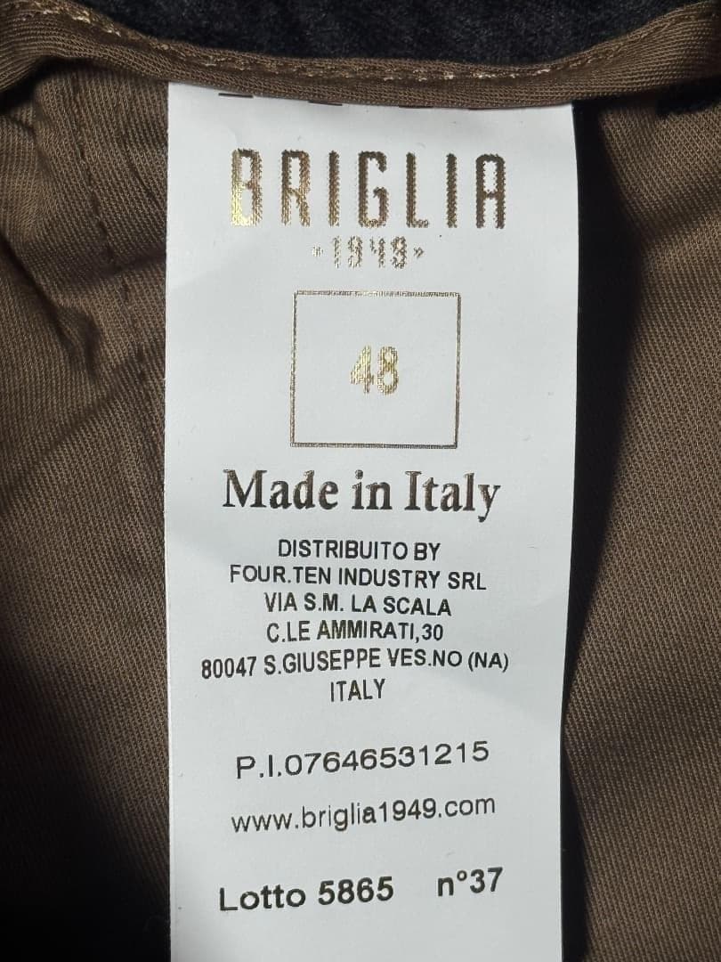 ブリリア1949 ヴァージンウールストレッチ1プリーツテーパードイージーパンツ