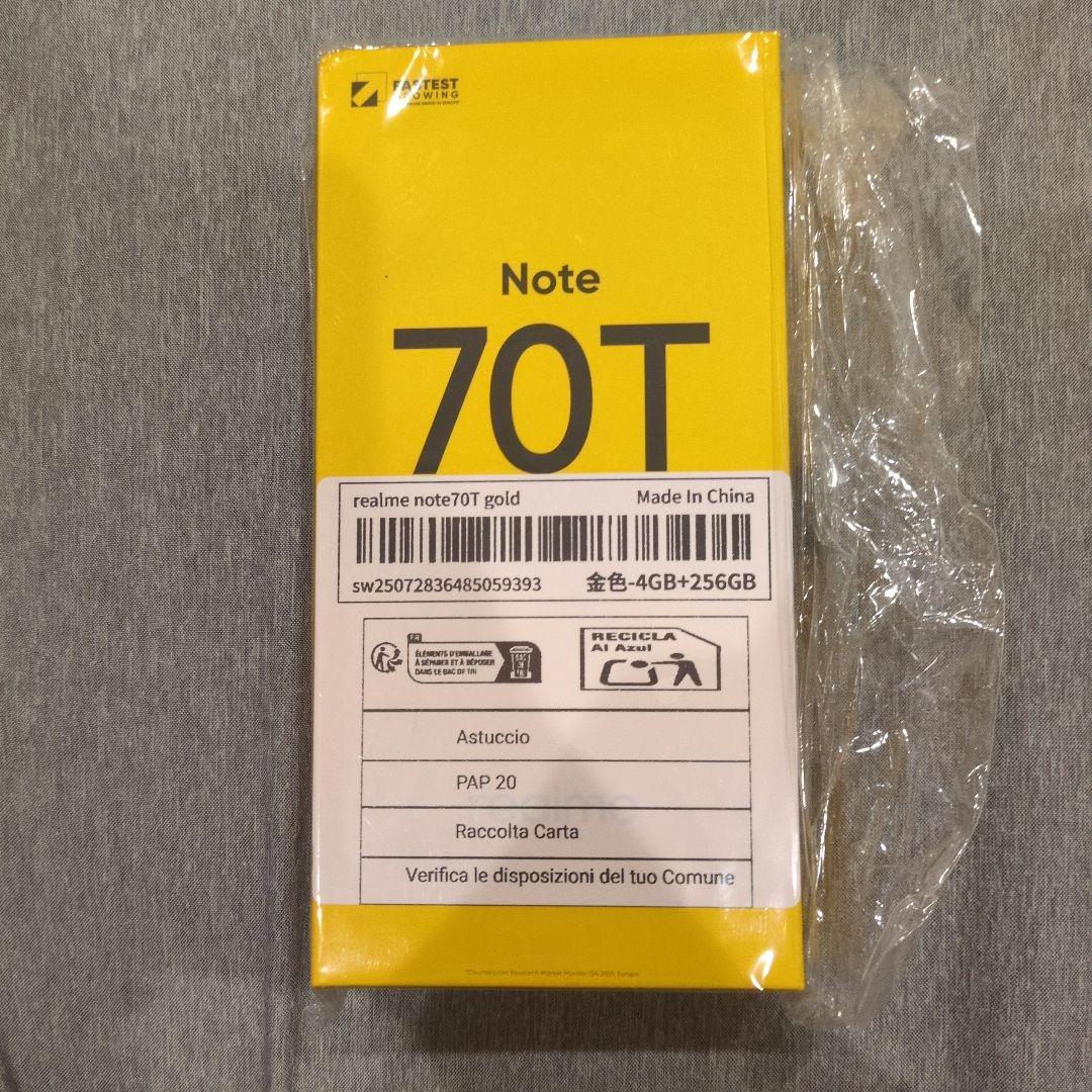 realme Note 70T ゴールド 4GB/256GB