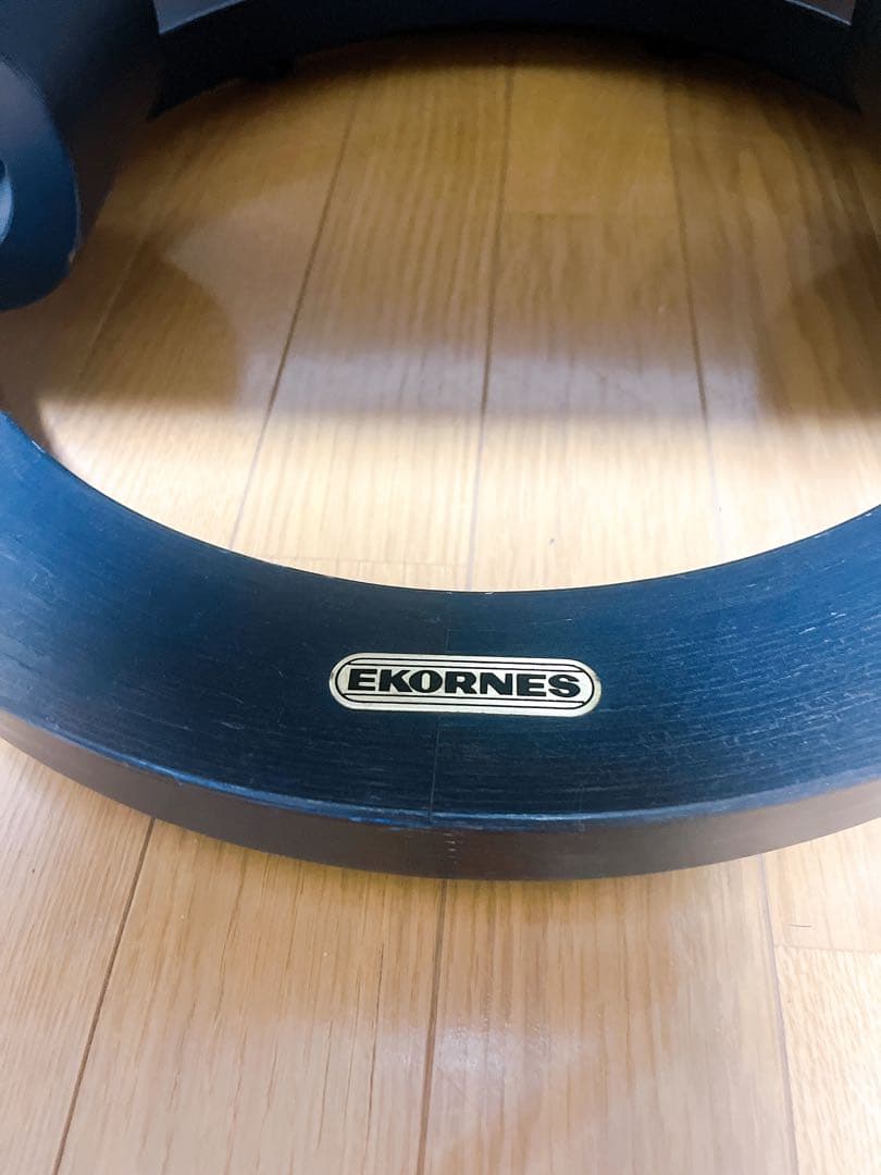 美品 EKORNES オットマン レザー スツール 黒