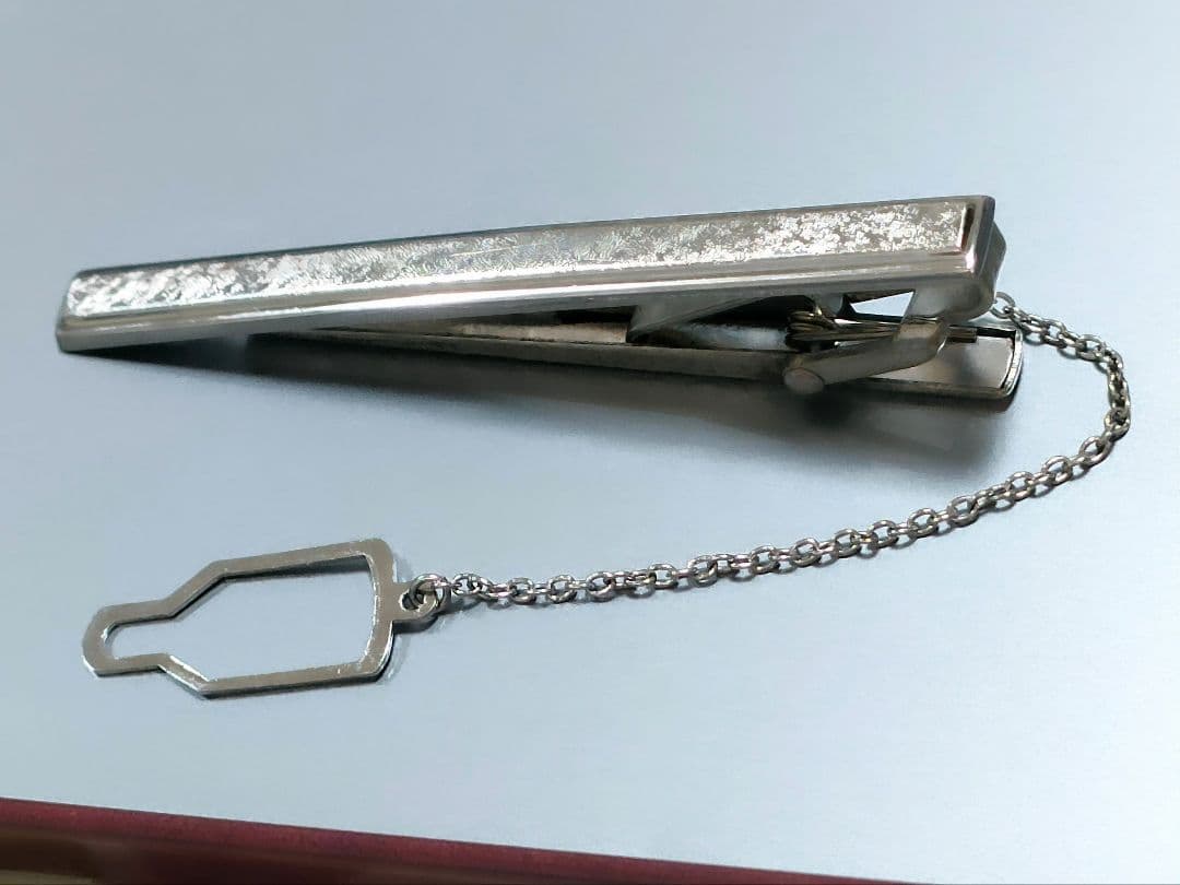 5555#1006　K10WG&銀製刻印　ネクタイピン　1006