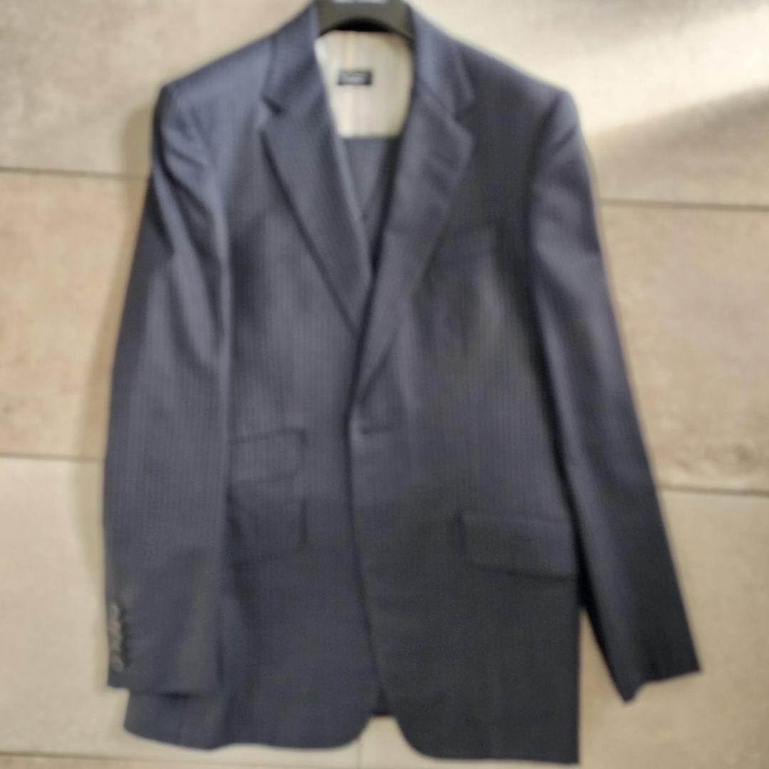 Paul Smith ネイビー ストライプ 3ピース2Bスーツｌ総裏