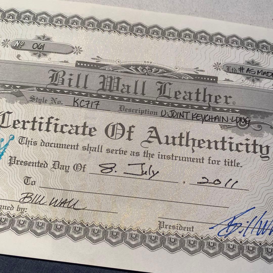 bill wall leather キーチェーン