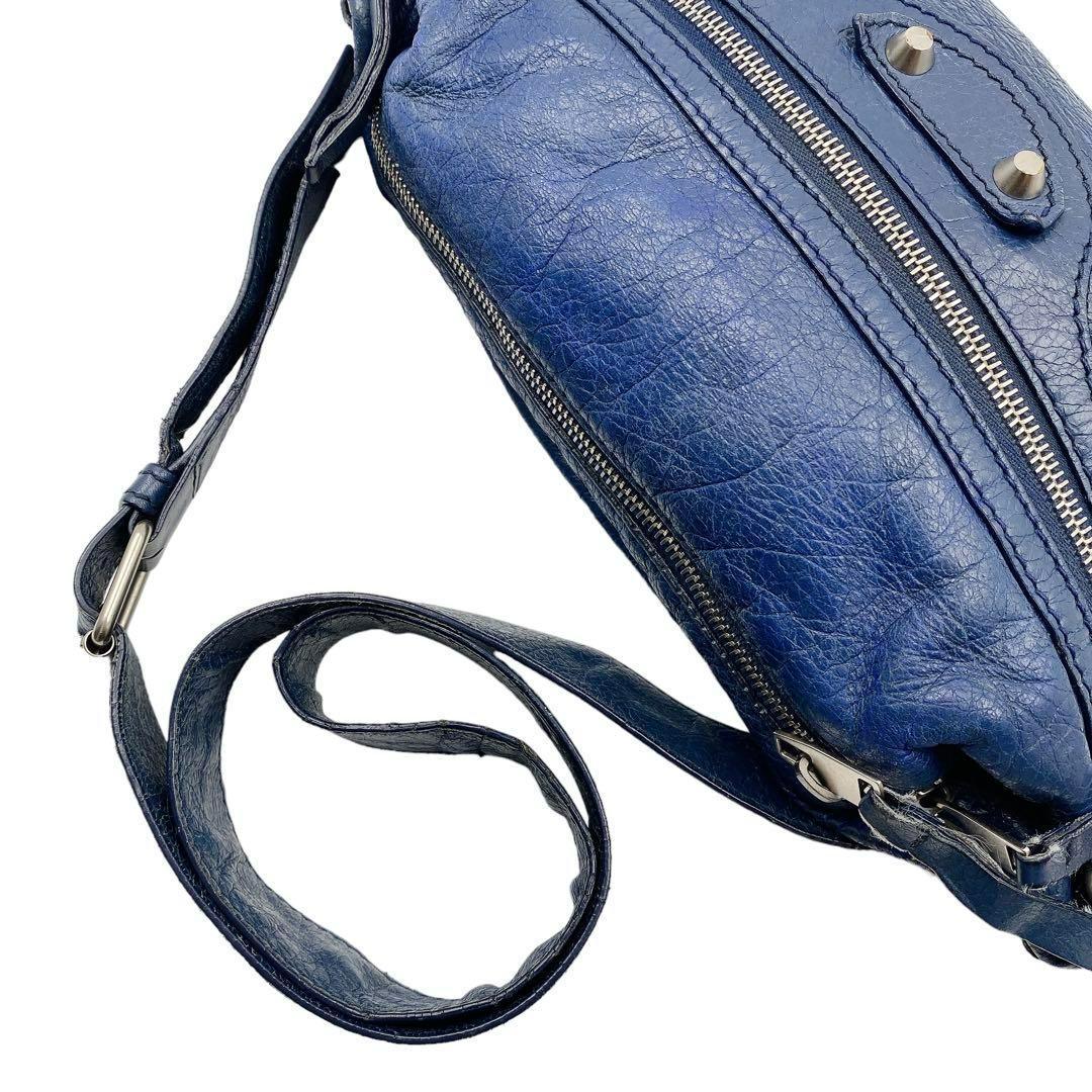 専用 希少 BALENCIAGA ブルー メンズ ボディバッグ 8248.