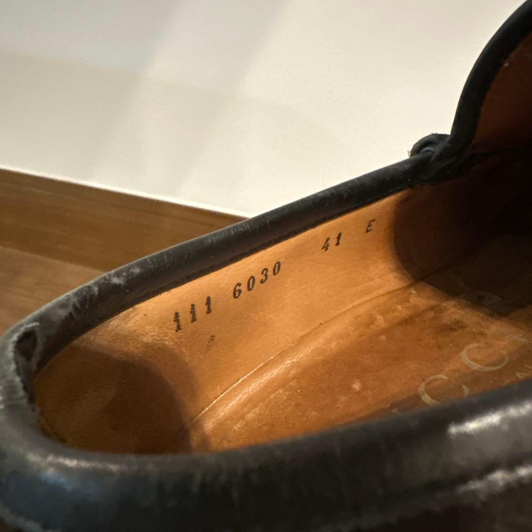 グッチ GUCCI ローファー モカシン ホースビット スウェード 25.5cm