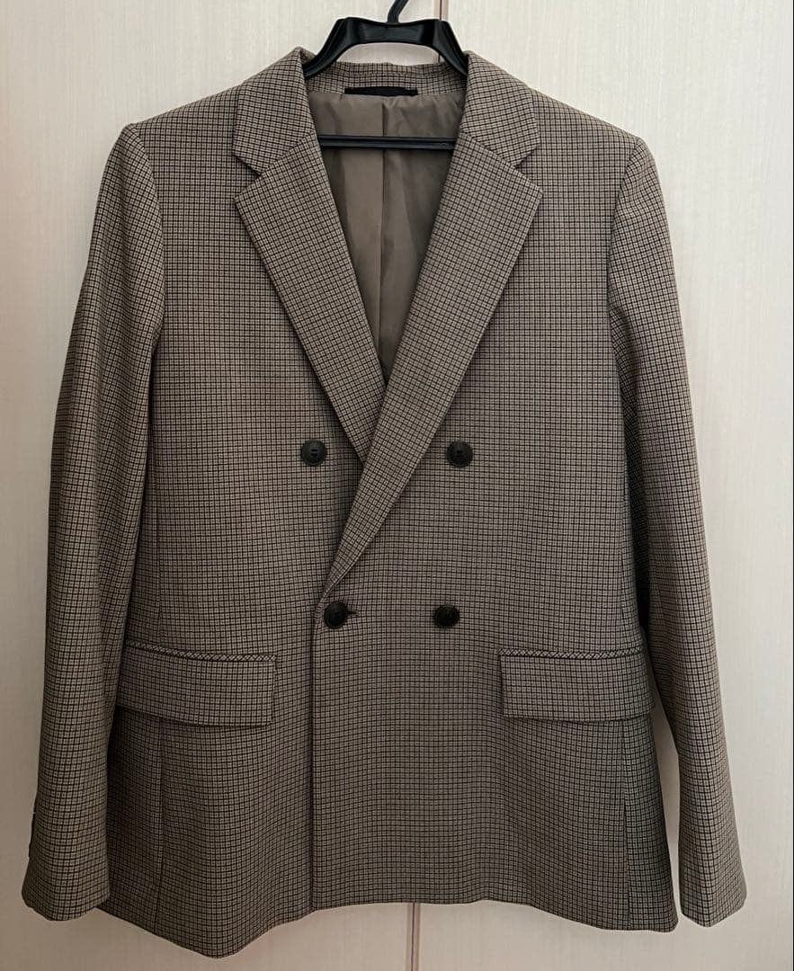 ユニクロ ダブルジャケット ブラウン