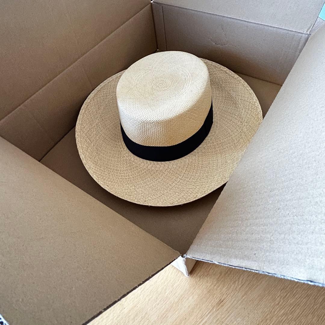匿名 美品 ✴︎センシスタジオ カンカン帽 麦わら帽子 ストローハット