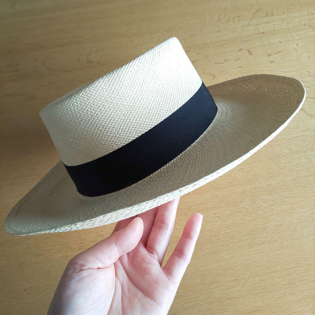 匿名 美品 ✴︎センシスタジオ カンカン帽 麦わら帽子 ストローハット