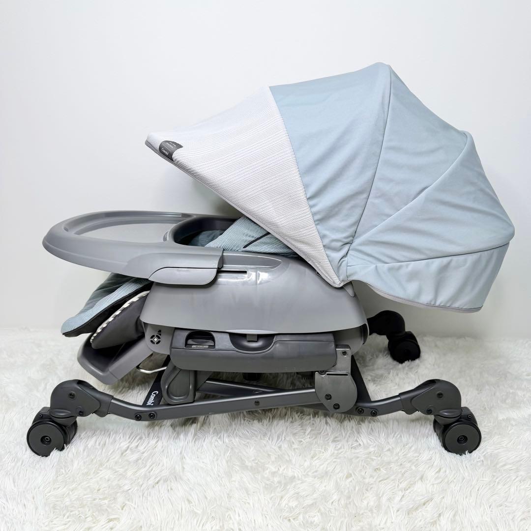 美品 Combi ネムリラ +L ハイローチェア 手動 おやすみドーム