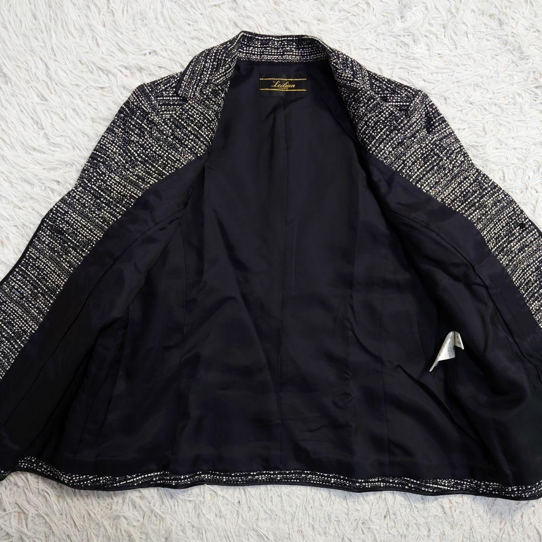 大きいサイズ　13号　レリアン　ツイードジャケット　ラメ　XL相当　セレモニー