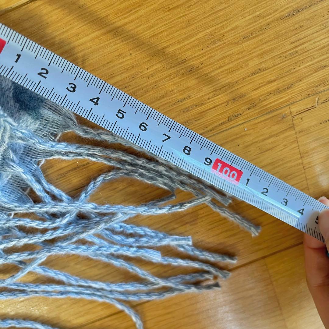 新品タグ付き★Louis Vuitton ブルー　マフラー ロゴ入り　ノベルティ