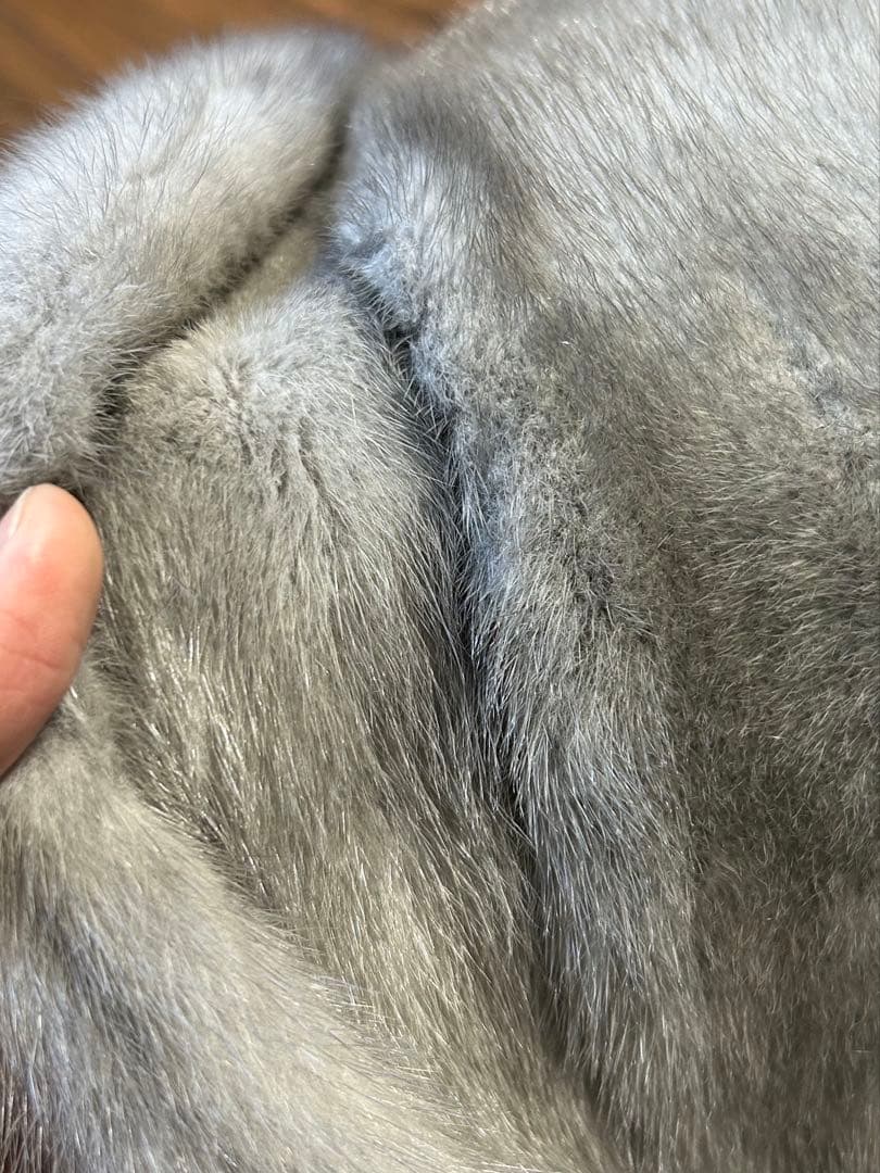 アトリエどら猫/希少/SAGAミンクファー グレー帽子/高級