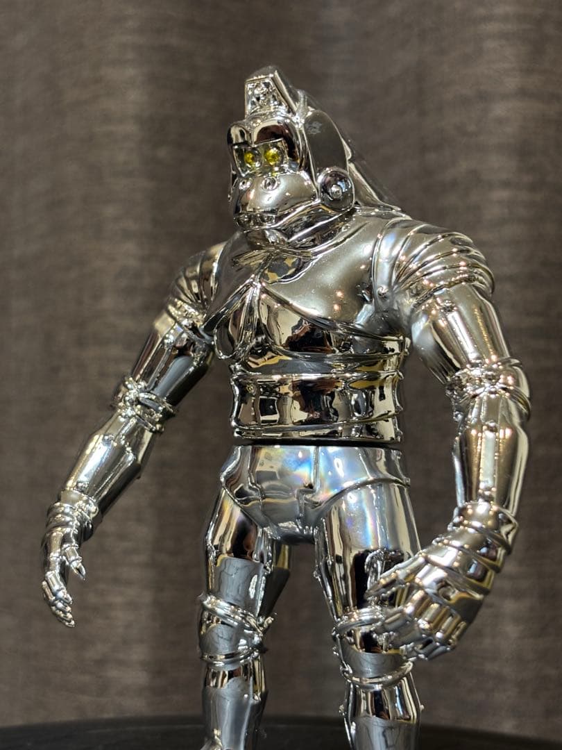 ワタ メカニコング 鏡面クロームメッキ仕様 ソフビ フィギュア オマケ付き