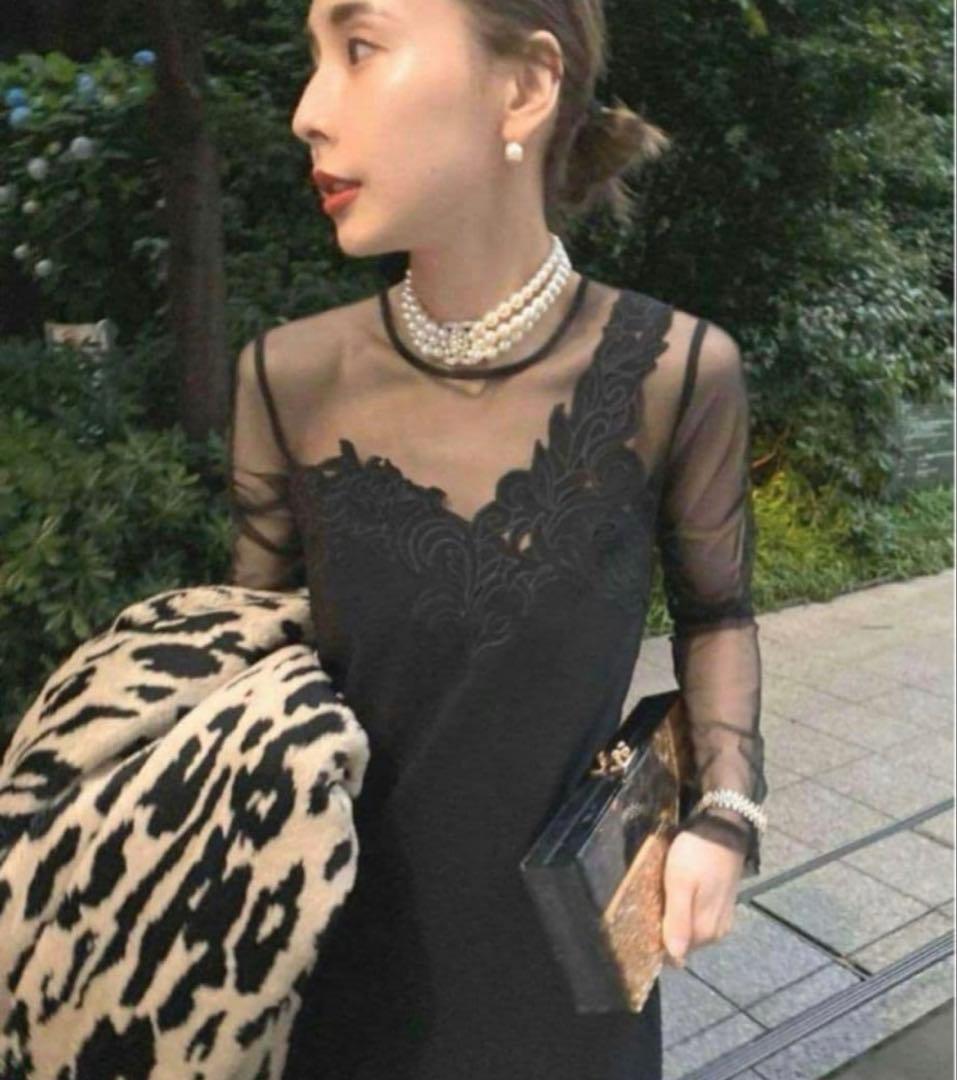 ワンピース Ameri vintage UND RENEE CUTWORK DRESS