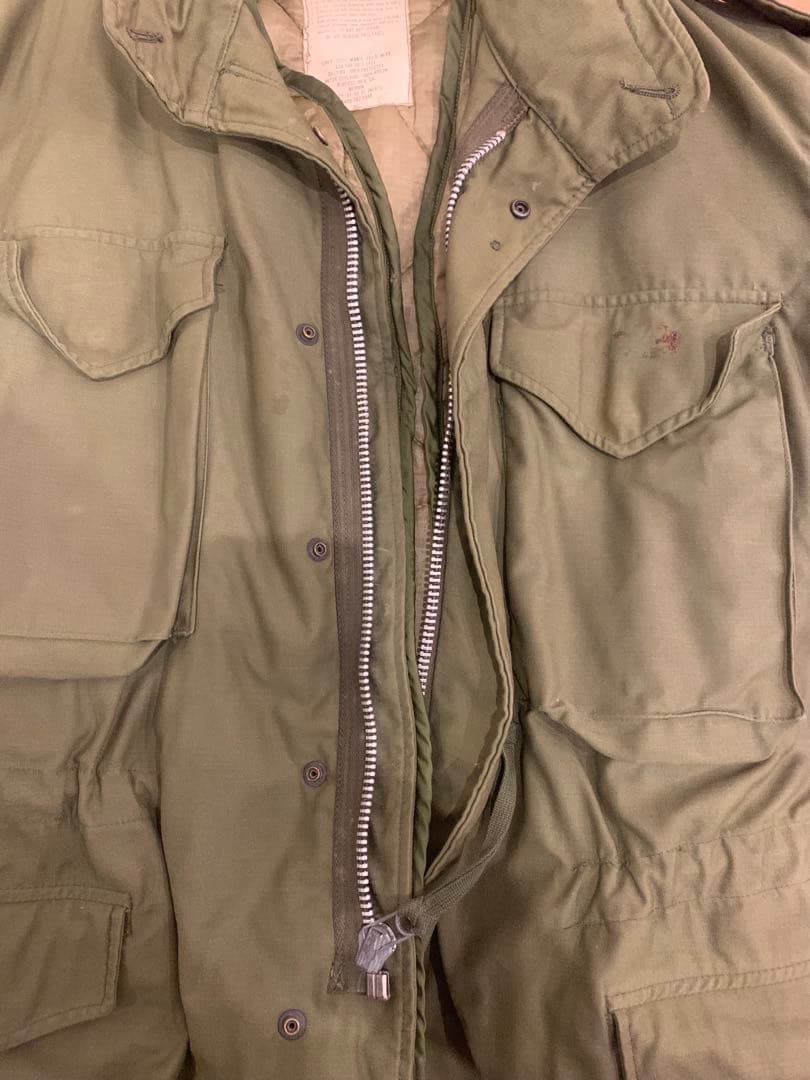 希少 60s 米軍実物 M-65 2nd アルミジップ ライナー付 S-R