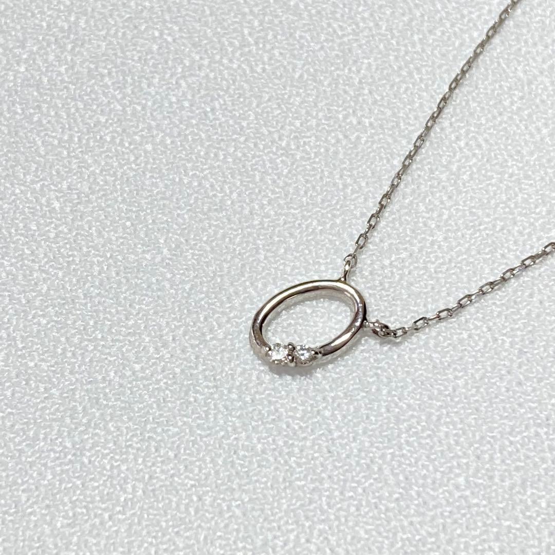 K18WG ダイヤ ネックレス｜con affetto｜洗練ホワイトゴールド